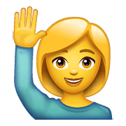 🙋‍♀️ Emoji Frau mit erhobenem Arm WhatsApp 2.20.198.15.