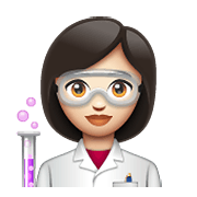 Emoji 👩🏻‍🔬 Scienziata: Carnagione Chiara su WhatsApp 2.20.198.15.