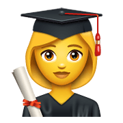 Emoji 👩‍🎓 Studentessa su WhatsApp 2.20.198.15.