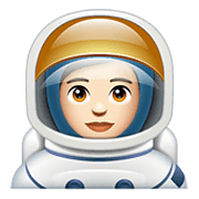 🧑🏻‍🚀 Emoji Astronaut(in): helle Hautfarbe WhatsApp 2.20.206.24.