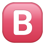 🅱️ Emoji Großbuchstabe B in rotem Quadrat WhatsApp 2.20.206.24.