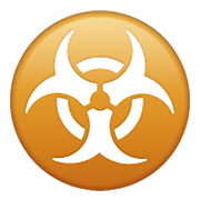 Emoji ☣️ Simbolo Del Rischio Biologico su WhatsApp 2.20.206.24.