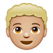 👦🏼 Emoji Niño: Tono De Piel Claro Medio en WhatsApp 2.20.206.24.