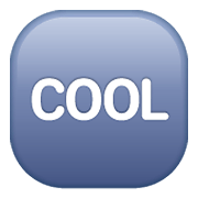 🆒 Emoji Wort „Cool“ in blauem Quadrat WhatsApp 2.20.206.24.