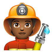 Emoji 🧑🏾‍🚒 Pompiere: Carnagione Abbastanza Scura su WhatsApp 2.20.206.24.