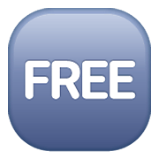 🆓 Emoji Wort „Free“ in blauem Quadrat WhatsApp 2.20.206.24.