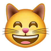😸 Emoji Rosto De Gato Sorrindo Com Olhos Sorridentes na WhatsApp 2.20.206.24.
