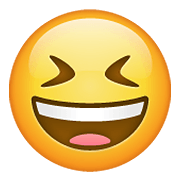 Emoji 😆 Sorriso A Bocca Aperta Con Occhi Chiusi su WhatsApp 2.20.206.24.