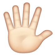 🖐🏻 Emoji Hand mit gespreizten Fingern: helle Hautfarbe WhatsApp 2.20.206.24.