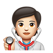 🧑🏻‍⚕️ Emoji Arzt/Ärztin: helle Hautfarbe WhatsApp 2.20.206.24.