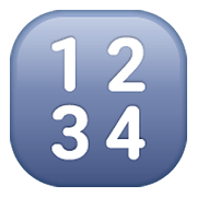 Emoji 🔢 Pulsante Con Numeri su WhatsApp 2.20.206.24.