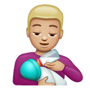 👨🏼‍🍼 Emoji Homem Alimentando Bebê: Pele Morena Clara na WhatsApp 2.20.206.24.