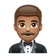 🤵🏽‍♂️ Emoji Homem de smoking: Pele Morena na WhatsApp 2.20.206.24.