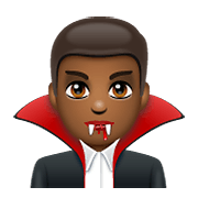 🧛🏾‍♂️ Emoji männlicher Vampir: mitteldunkle Hautfarbe WhatsApp 2.20.206.24.