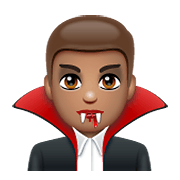 Émoji 🧛🏽‍♂️ Vampire Homme : Peau Légèrement Mate sur WhatsApp 2.20.206.24.