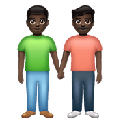 👬🏿 Emoji händchenhaltende Männer: dunkle Hautfarbe WhatsApp 2.20.206.24.