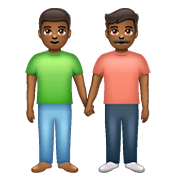 👬🏾 Emoji händchenhaltende Männer: mitteldunkle Hautfarbe WhatsApp 2.20.206.24.