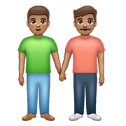 👬🏽 Emoji händchenhaltende Männer: mittlere Hautfarbe WhatsApp 2.20.206.24.