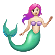 Emoji 🧜🏻‍♀️ Sirena Donna: Carnagione Chiara su WhatsApp 2.20.206.24.