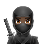 Émoji 🥷🏿 Ninja : Peau Foncée sur WhatsApp 2.20.206.24.
