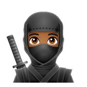 🥷🏾 Emoji Ninja: Tono De Piel Oscuro Medio en WhatsApp 2.20.206.24.