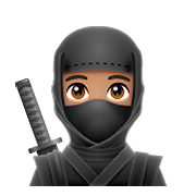 Émoji 🥷🏽 Ninja : Peau Légèrement Mate sur WhatsApp 2.20.206.24.