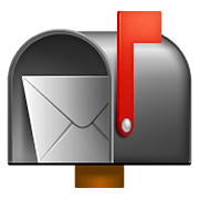 Emoji 📬 Cassetta Postale Aperta Bandierina Alzata su WhatsApp 2.20.206.24.