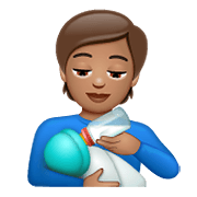 Emoji 🧑🏽‍🍼 Persona Che Allatta: Carnagione Olivastra su WhatsApp 2.20.206.24.