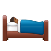 🛌🏾 Emoji im Bett liegende Person: mitteldunkle Hautfarbe WhatsApp 2.20.206.24.