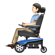🧑🏻‍🦼 Emoji Person in motorisiertem Rollstuhl: helle Hautfarbe WhatsApp 2.20.206.24.