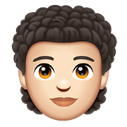 Emoji 🧑🏻‍🦱 Persona: Carnagione Chiara E Capelli Ricci su WhatsApp 2.20.206.24.