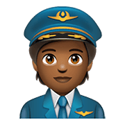 Emoji 🧑🏾‍✈️ Pilota: Carnagione Abbastanza Scura su WhatsApp 2.20.206.24.