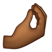 🤌🏾 Emoji zusammengedrückte Finger: mitteldunkle Hautfarbe WhatsApp 2.20.206.24.