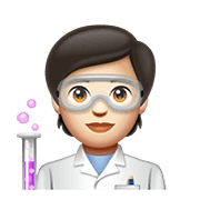 Emoji 🧑🏻‍🔬 Persona Che Lavora In Campo Scientifico: Carnagione Chiara su WhatsApp 2.20.206.24.