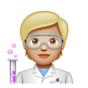 Emoji 🧑🏼‍🔬 Persona Che Lavora In Campo Scientifico: Carnagione Abbastanza Chiara su WhatsApp 2.20.206.24.