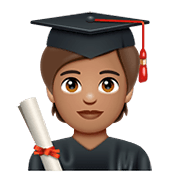 Emoji 🧑🏽‍🎓 Studente: Carnagione Olivastra su WhatsApp 2.20.206.24.