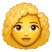 👩‍🦱 Emoji Frau: lockiges Haar WhatsApp 2.20.206.24.