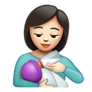 Emoji 👩🏻‍🍼 Donna Che Allatta: Carnagione Chiara su WhatsApp 2.20.206.24.