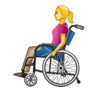 👩‍🦽 Emoji Frau in manuellem Rollstuhl WhatsApp 2.20.206.24.