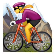 Emoji 🚵‍♀️ Ciclista Donna Di Mountain Bike su WhatsApp 2.20.206.24.