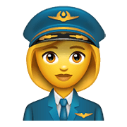 Emoji 👩‍✈️ Pilota Donna su WhatsApp 2.20.206.24.