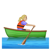 🚣🏼‍♀️ Emoji Frau im Ruderboot: mittelhelle Hautfarbe WhatsApp 2.20.206.24.