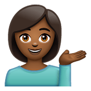 Emoji 💁🏾‍♀️ Donna Con Suggerimento: Carnagione Abbastanza Scura su WhatsApp 2.20.206.24.