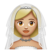 Emoji 👰🏼‍♀️ Donna con il velo: Carnagione Abbastanza Chiara su WhatsApp 2.20.206.24.