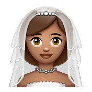 Emoji 👰🏽‍♀️ Donna con il velo: Carnagione Olivastra su WhatsApp 2.20.206.24.