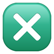 ❎ Emoji Botón Con Marca De Cruz en WhatsApp 2.21.11.17.