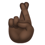 🤞🏿 Emoji Hand mit gekreuzten Fingern: dunkle Hautfarbe WhatsApp 2.21.11.17.