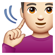 Emoji 🧏🏻‍♂️ Uomo Con Problemi Di Udito: Carnagione Chiara su WhatsApp 2.21.11.17.