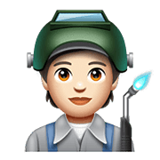 🧑🏻‍🏭 Emoji Fabrikarbeiter(in): helle Hautfarbe WhatsApp 2.21.11.17.