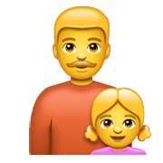 👨‍👧 Emoji Familie: Mann, Mädchen WhatsApp 2.21.11.17.